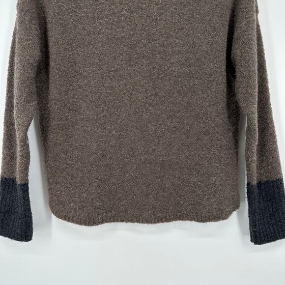 Eleventy Boiled Wool Blend Color Block Turtleneck Sweater - Picture 7 of 11